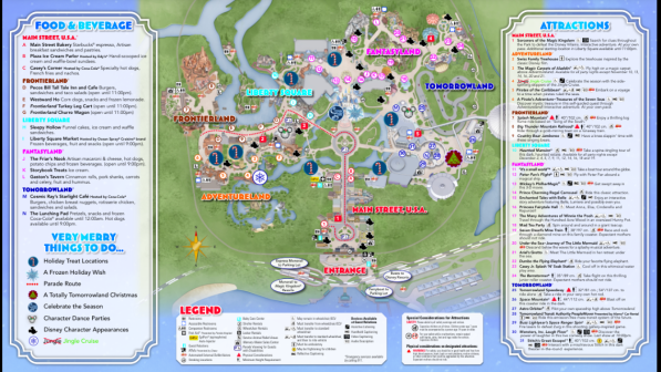 Mickey's Very Merry Christmas Party 2014 Event Park Map